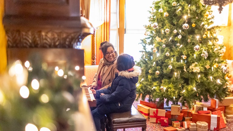 House at Christmas at the Argory, County Armagh